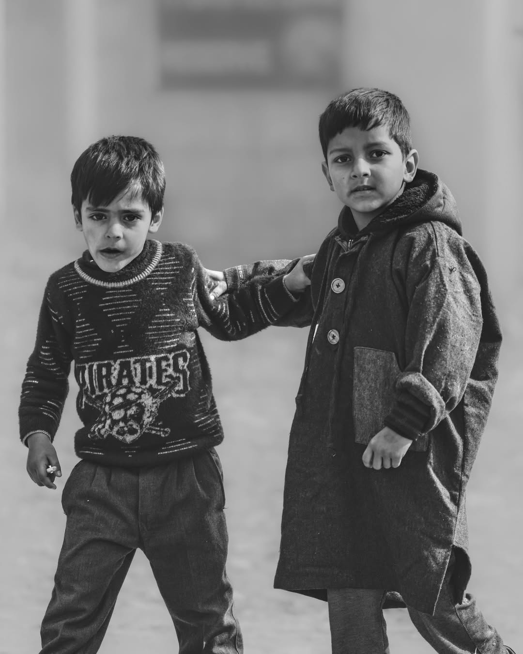 Portrait of Boys in Black and White