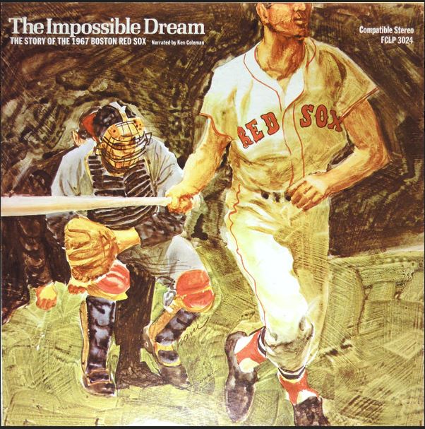 illustration of a Boston Red Sox baseball batter and catcher